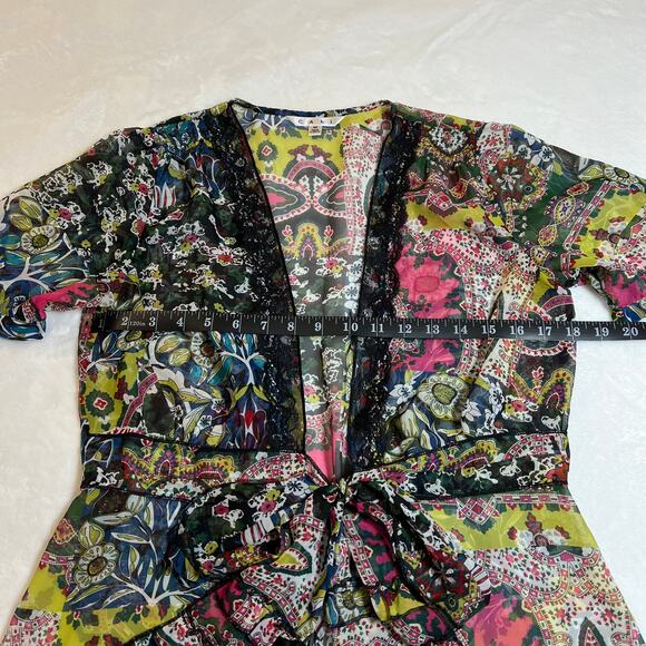 CAbi Beaches of St Tropez Open Tie Front Blouse Style # 543 Fairy Whimsical Y2K - Picture 9 of 10